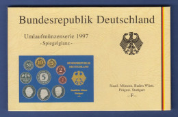 Bundesrepublik DM-Kursmünzensatz 1997 F Polierte Platte PP - Ongebruikte Sets & Proefsets