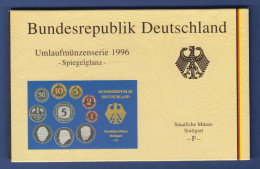 Bundesrepublik DM-Kursmünzensatz 1996 F Polierte Platte PP - Münz- Und Jahressets