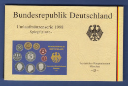 Bundesrepublik DM-Kursmünzensatz 1998 D Polierte Platte PP - Münz- Und Jahressets