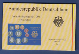 Bundesrepublik DM-Kursmünzensatz 1999 D Polierte Platte PP - Mint Sets & Proof Sets