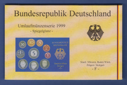 Bundesrepublik DM-Kursmünzensatz 1999 F Polierte Platte PP - Sets De Acuñados &  Sets De Pruebas