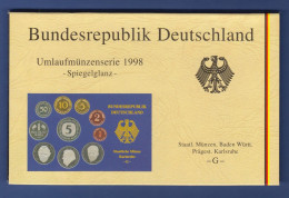 Bundesrepublik DM-Kursmünzensatz 1998 G Polierte Platte PP - Sets De Acuñados &  Sets De Pruebas