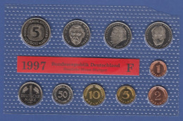 Bundesrepublik DM-Kursmünzensatz 1997 F Stempelglanz - Mint Sets & Proof Sets