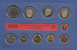 Bundesrepublik DM-Kursmünzensatz 1998 G Stempelglanz - Mint Sets & Proof Sets