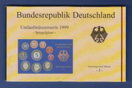 Bundesrepublik DM-Kursmünzensatz 1999 J Polierte Platte PP - Ongebruikte Sets & Proefsets