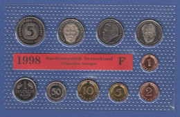 Bundesrepublik DM-Kursmünzensatz 1998 F Stempelglanz - Mint Sets & Proof Sets