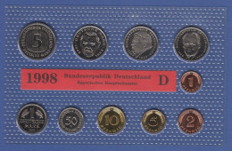 Bundesrepublik DM-Kursmünzensatz 1998 D Stempelglanz - Mint Sets & Proof Sets