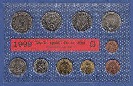 Bundesrepublik DM-Kursmünzensatz 1999 G Stempelglanz - Sets De Acuñados &  Sets De Pruebas