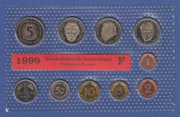 Bundesrepublik DM-Kursmünzensatz 1999 F Stempelglanz - Mint Sets & Proof Sets