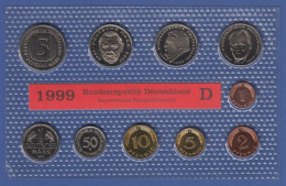 Bundesrepublik DM-Kursmünzensatz 1999 D Stempelglanz - Mint Sets & Proof Sets