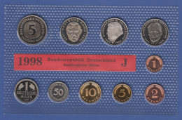 Bundesrepublik DM-Kursmünzensatz 1998 J Stempelglanz - Sets De Acuñados &  Sets De Pruebas