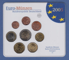 Bundesrepublik EURO-Kursmünzensatz 2005 F Normalausführung Stempelglanz - Mint Sets & Proof Sets