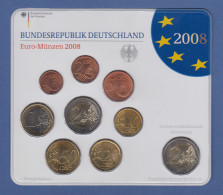 Bundesrepublik EURO-Kursmünzensatz 2008 A Normalausführung Stempelglanz - Münz- Und Jahressets
