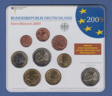 Bundesrepublik EURO-Kursmünzensatz 2009 F Normalausführung Stempelglanz - Mint Sets & Proof Sets