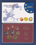 Bundesrepublik EURO-Kursmünzensatz 2002 F Spiegelglanz-Ausführung PP - Mint Sets & Proof Sets