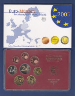 Bundesrepublik EURO-Kursmünzensatz 2005 G Spiegelglanz-Ausführung PP - Mint Sets & Proof Sets
