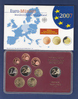 Bundesrepublik EURO-Kursmünzensatz 2007 D Spiegelglanz-Ausführung PP - Mint Sets & Proof Sets