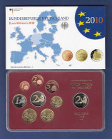 Bundesrepublik EURO-Kursmünzensatz 2010 J Spiegelglanz-Ausführung PP - Mint Sets & Proof Sets