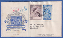 Swaziland 1948 Silberhochzeit Mi.-Nr. 48-49 Auf FDC O MBABANE - Swaziland (1968-...)