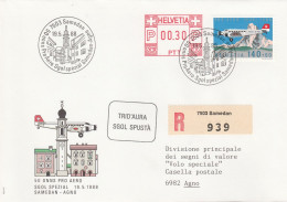 Switzerland 1988 Air Mail Registered Cover Mailed - Lettres & Documents