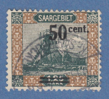 Saar Mi.-Nr. 78A Mit Plattenfehler VII "Null Oben Eingekerbt" O, Gepr. BPP - Gebraucht