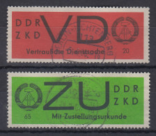 DDR Dienstmarken VD 3x Und ZU 3x Jeweils Bedarfs-gestempelt - Usados