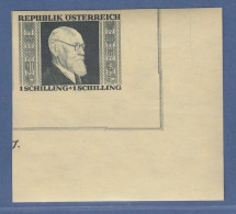 Österreich 1946 Renner Geschnitten 1 Schilling Mi.-Nr. 772 B Eckrandstück  **  - Unused Stamps