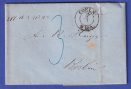 Preußen Brief Mit Zweikreisstempel COELN - 1854 - Autres & Non Classés