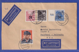 DDR 1955 Lp-Brief Von Loessnitz / Erzgebirge Gel. Nach Fairbury / Nebraska USA - Andere & Zonder Classificatie