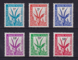 Obervolta Burkina Faso 1962 Portomarke Antilope Mi.-Nr. 21-26 Postfrisch ** - Burkina Faso (1984-...)