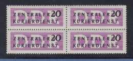 DDR 1956 Dienstmarke Mi.-Nr. 7X  - Die Gute 20er -  Viererblock Postfrisch ** - Mint