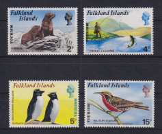 Falkland-Inseln 1974 Tourismus, Tiere Mi.-Nr. 222-225 Satz 4 Werte ** - Falkland Islands