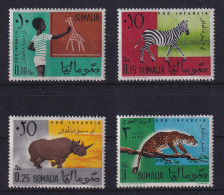 Somalia 1960 Schulkind Und Einheimische Tiere Mi.-Nr. 12-15 Postfrisch ** - Somalia (1960-...)