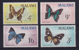 Malawi 1966 Schmetterlinge Mi.-Nr. 37-40 Postfrisch ** - Malawi (1964-...)