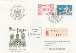 Switzerland 1988 Air Mail Registered Cover Mailed - Briefe U. Dokumente