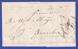 Österreich Geschäftsbrief Mit Zweizeiler-Stempel Botzen 1849 - ...-1850 Préphilatélie