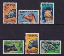 Obervolta Burkina Faso 1966 Wildtiere Mi.-Nr. 175-180 Postfrisch ** - Burkina Faso (1984-...)