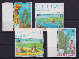 British Virgin Islands 1969 Tourismus Mi.-Nr. 198-201 Randstücke Postfrisch ** - British Virgin Islands