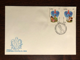 CUBA FDC COVER 2000 YEAR AIDS SIDA HEALTH MEDICINE STAMP - Briefe U. Dokumente