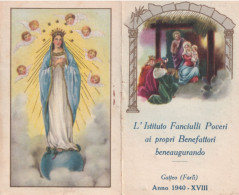 Calendarietto - L'istituto Fanciulli Poveri Ai Propri Beneficiari - Gatteo - Forli - Anno 1940 - Tamaño Pequeño : 1921-40