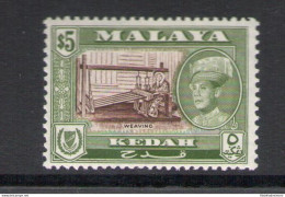 1957 Kedah - Stanley Gibbons N. 102 - 5$ Brown And Broze Green - MNH** - Sonstige & Ohne Zuordnung