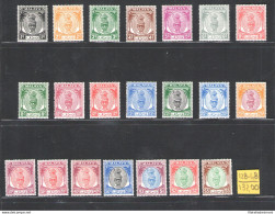 1950-56 Malaysian States, PENANG - Stanley Gibbons N. 128/148, Serie Di 21 Valori - MNH** - Altri & Non Classificati