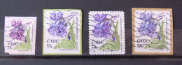 Ireland 2007 Flowers - 3 Different, 1 Smeller Sie, 2 Different Perforations, One Different Color - Usati