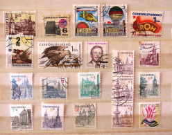 Czechoslovakia Czech Rep. 1965 - 1993 Castles Churches Balloons Birds - Used Stamps