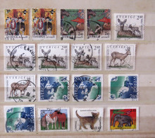 Sweden 1991 - 1992 Deer Fox Football Elephant Cat Horse - Gebraucht