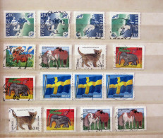 Sweden 1992 - 2011 Football Rabbit Elephant Cat Horse Flag - Gebraucht