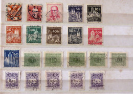 Czechoslovakia 1920 - 1963 Castles  Dove - Used Stamps