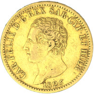 Italie-Royaume De Sardaigne-20 Lire Charles-Félix 1826 Turin - Piémont-Sardaigne-Savoie Italienne