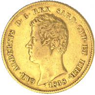 Italie-Royaume De Sardaigne-20 Lire Charles-Albert 1838 Gênes - Piemonte-Sardegna, Savoia Italiana