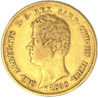 Italie-Royaume De Sardaigne-20 Lire Charles-Albert 1838 Gênes - Piémont-Sardaigne-Savoie Italienne